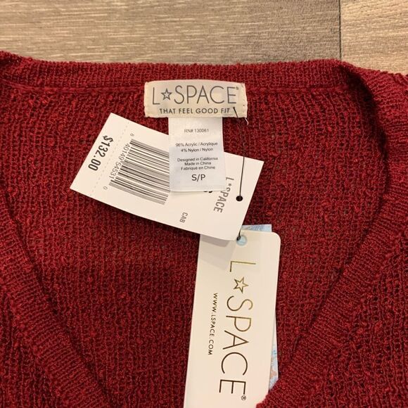 L*Space NWT sweater tunic with bell sleeves.  Size: S.  Ties at the waist - Picture 2 of 3